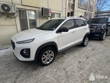 Chery, Tiggo 3x, 1500, 186, бензин, внедорожник, вариатор, передний привод, среднее состояние, левый, белый, 1 450 000 ₽