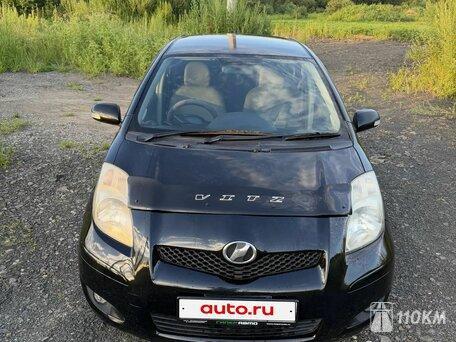 Toyota, Vitz, 1300, 87, бензин, хэтчбек, вариатор, передний привод, среднее состояние, правый, черный, 600 000 ₽