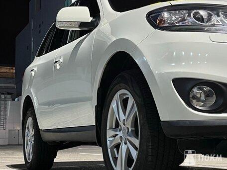 Hyundai, Santa Fe, 2400, 174, бензин, внедорожник, автомат, полный привод, среднее состояние, левый, белый, 1 500 000 ₽